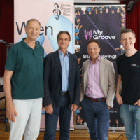 Bild Andreas Mailath-Pokorny, Roland Geyer, Ferdinand Breitschopf, Martin Grubinger