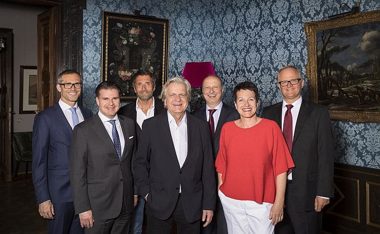 Bild Foto: (vlnr) Markus Kastner (ORF), Gerald Grünberger (VÖZ), Gustav Soucek (Hauptverband des Österreichischen Buchhandels), Peter Vieweger (AKM), Gernot Graninger(AKM), Susanne Lontzen (AKM), Klaus Unterberger (ORF)