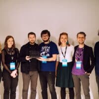 Bild CEIFA-Gewinner:innen 2025: Fraj (SK), Habrovka (CZ), Kunstmue (AT) & Waves-Team