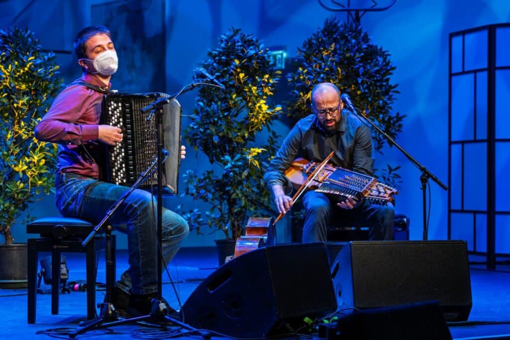 Bild des Duos Schuberth & Muñoz Camarero bei den Europäischen Literaturtagen-Sascha Osaka