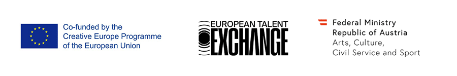 Logos von Creative Europe, European Talent Exchange, BMKÖS