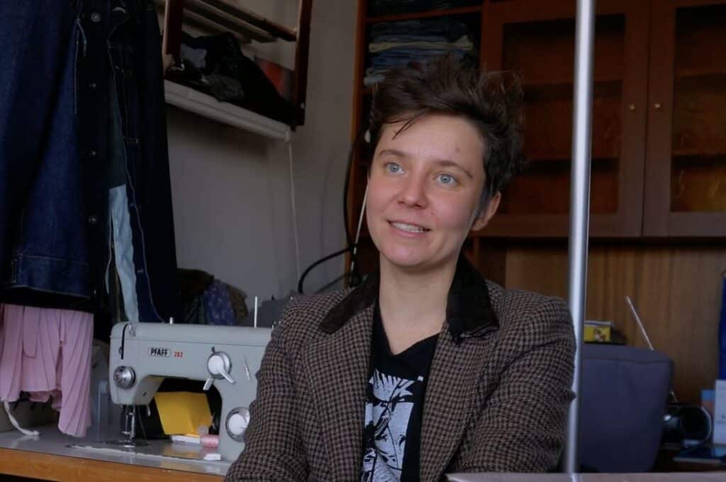 Bildschirmbild der Künstlerin Franziska Krug