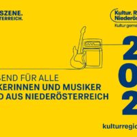 Grafik blau-gelbes Musikerinnen- und Musikertreffen