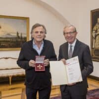 Bild Markus Hinterhäuser und Landeshauptmann Wilfried Haslauer