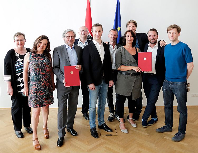 Am 12. Juni 2018 nahm Bundesminister Gernot Blümel am Treffen von Vertretern der österreichischen Musik- und Radio-Wirtschaft im Rahmen der Erhöhung der Quote österreichischer Musik im ORF / Bild (c) Andy Wenzel