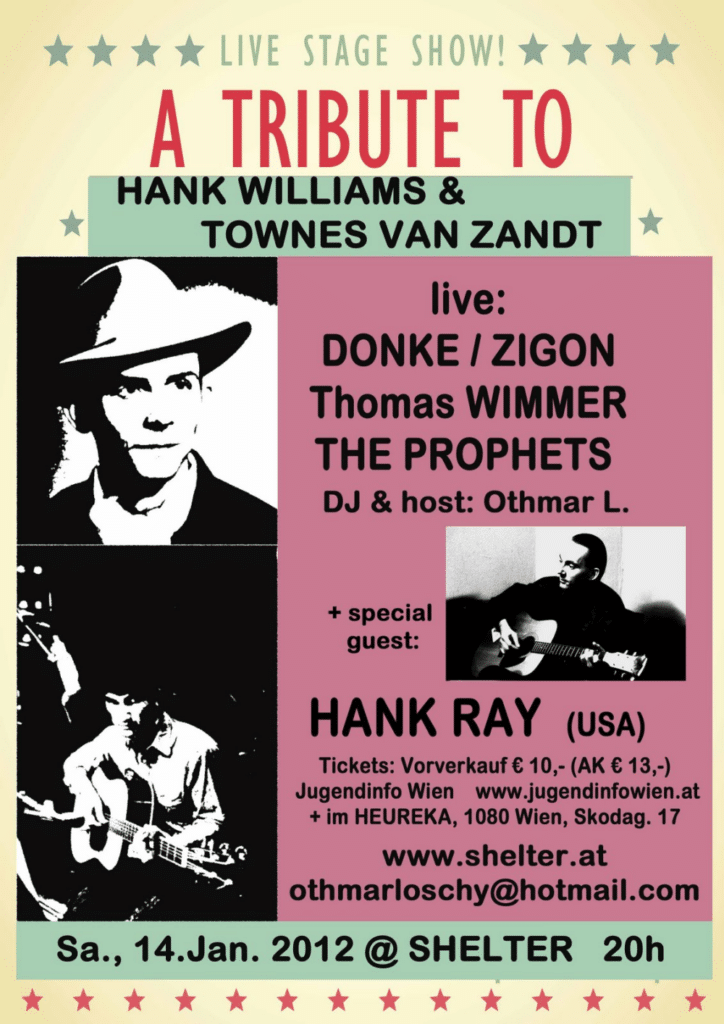 Plakat A Tribute to Hank Williams & Townes Van Zandt