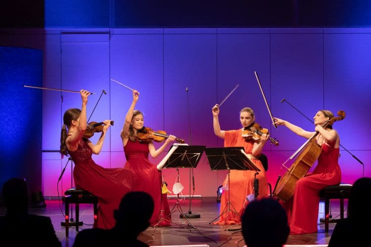 Das Selini Quartet beim Finale des mdw great talent award im Joseph Haydn-Saal der mdw (c) (c) mdw Stephan Polzer
