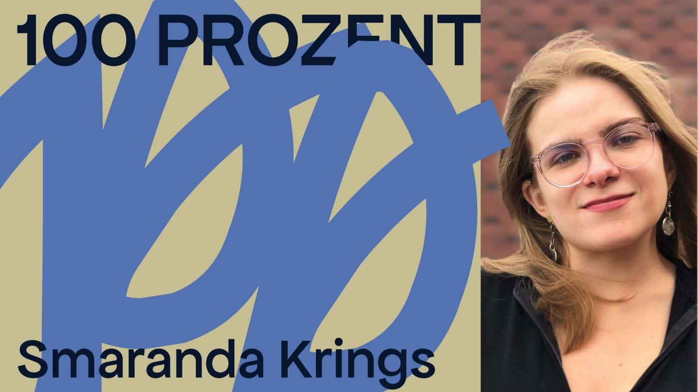 Sujet der Interviewreihe 100 Prozent mit der Kulturmanagerin Smaranda Krings