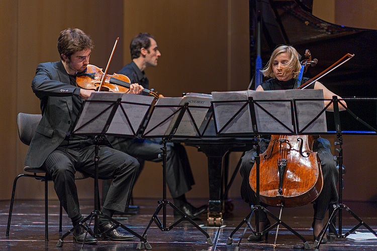 Trio Atanassov (Preisträger von 2015) im György-Ligeti-Saal des MUMUTH an der Kunstuniversität Graz (c) Johannes Gellner