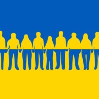 Flagge Unkraine Menschen