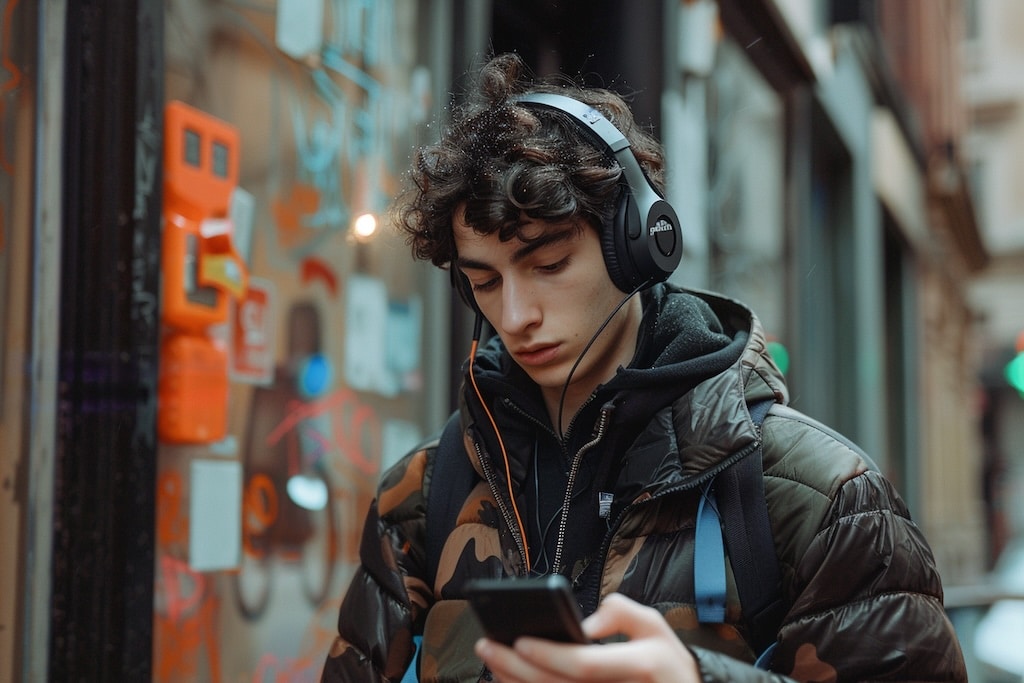 man-with-smartphone (AI generated  by Sounding Future) 