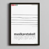 Plakat musikprotokoll basierend auf Störfaktor 2010 von Peter Ablinger